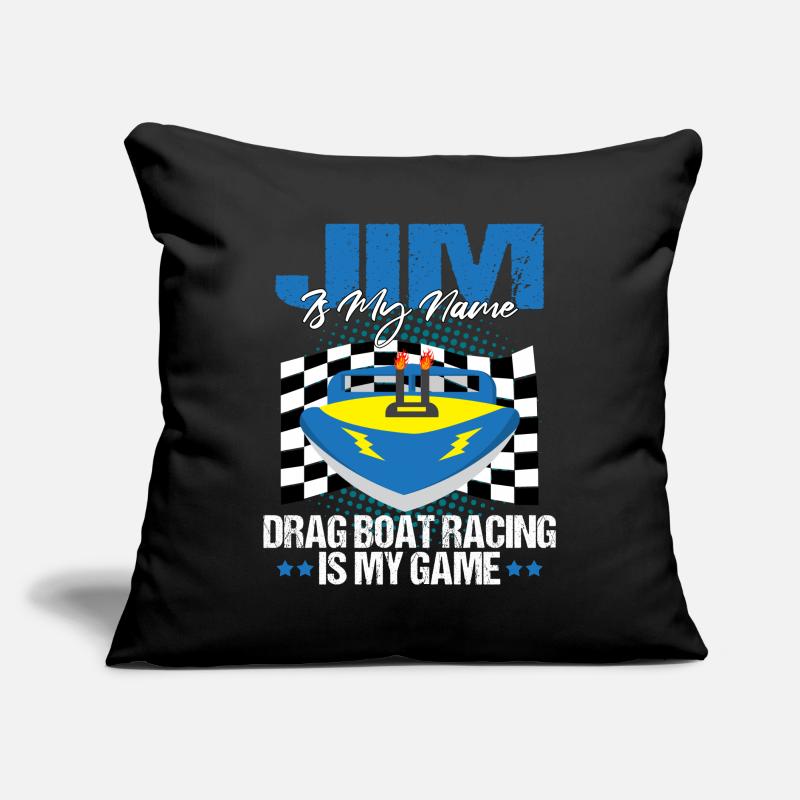 Conception de bateaux de course pour les courses de dragsters Coussin et housse de 45 x 45 cm