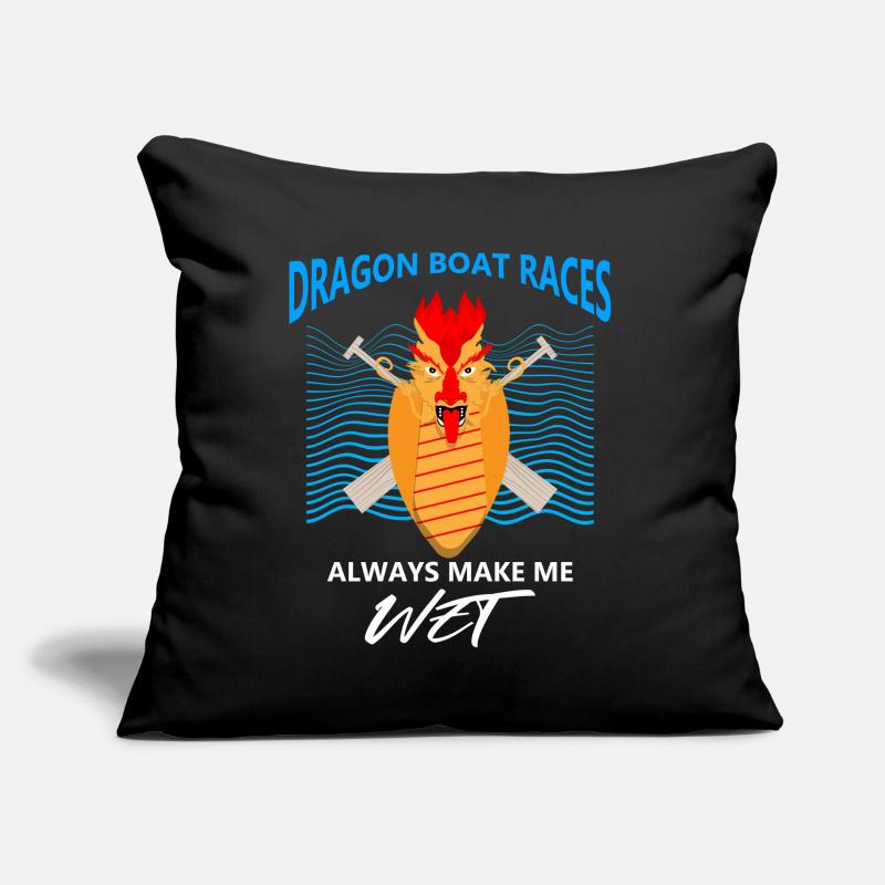Conception de course de bateaux-dragons pour bateau-dragon Coussin et housse de 45 x 45 cm