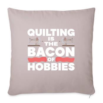 Quilting Gift Sewing Knitting Quilter - Sofa pillow with filling 45cm x 45cm - light taupe - Front