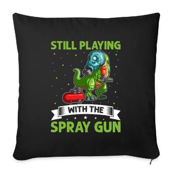 Car painter offer for coachbuilders - Sofa pillow with filling 45cm x 45cm - black - Front