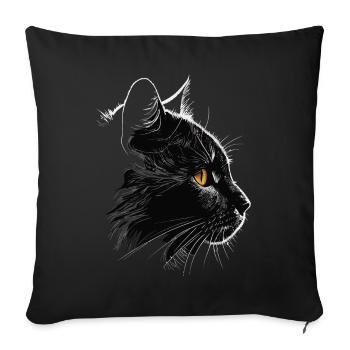 Black Cat Bombay Cat Outfit for - Sofa pillow with filling 45cm x 45cm - black - Front