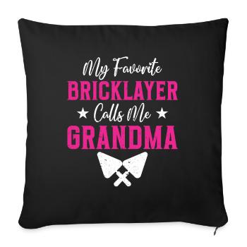 Mason Gift Profession Saying Mason - Sofa pillow with filling 45cm x 45cm - black - Front
