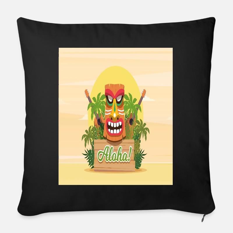 ALOHA - Sofakissen mit Füllung 45 x 45 cm - Schwarz