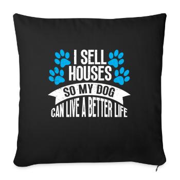 Real Estate Agents Real Estate Agents - Sofa pillow with filling 45cm x 45cm - black - Front