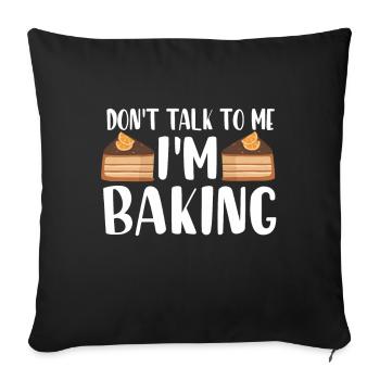 Chef Pâtissier Pâtisserie Boulanger Pâtisserie Pâtisserie - Coussin et housse de 45 x 45 cm - noir - Devant