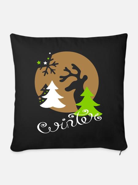 Weihnachtskugel - Sofakissen mit Füllung 45 x 45 cm - Schwarz