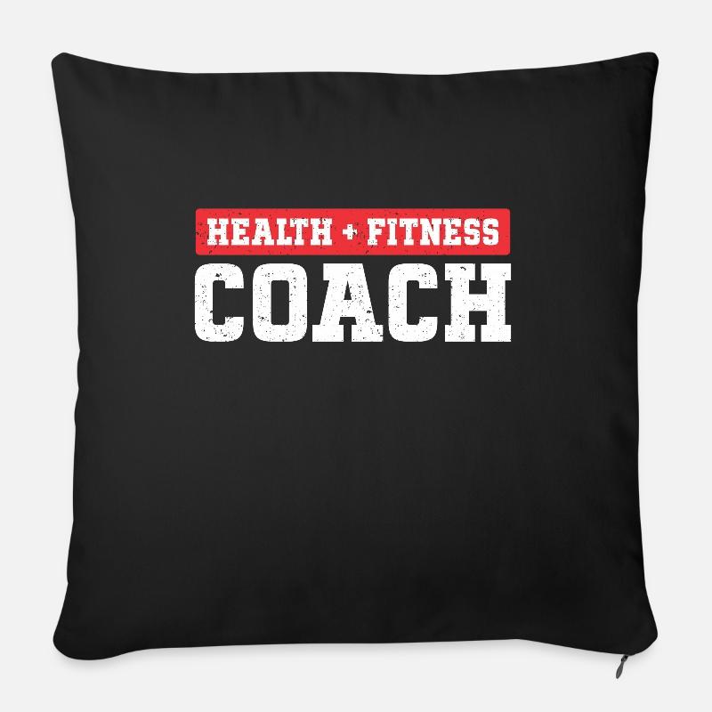 Personal Trainer Coach Gym Workout Fitnesstrainer - Sofakissen mit Füllung 45 x 45 cm - Schwarz
