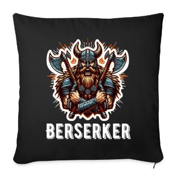Berserker Norseman Viking Warrior Valhalla - Coussin et housse de 45 x 45 cm - noir - Devant