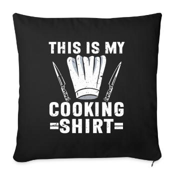 Chef Chef de cuisine - Coussin et housse de 45 x 45 cm - noir - Devant