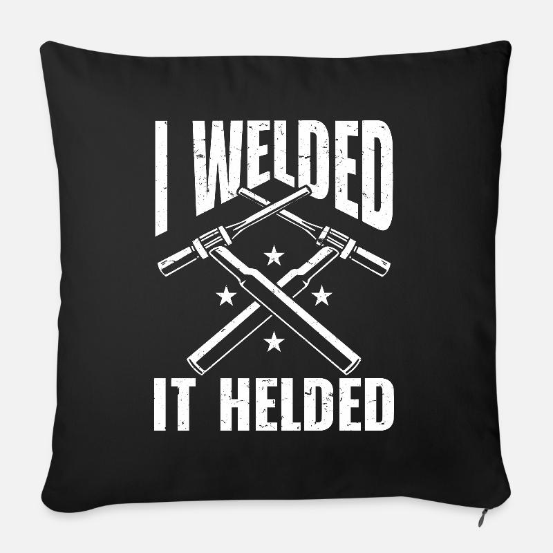Welder Welding - Sofa pillow with filling 45cm x 45cm - black