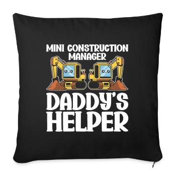 Construction Project Manager - Sofa pillow with filling 45cm x 45cm - black - Front