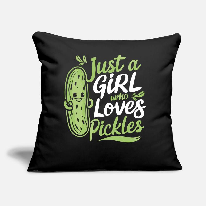 Concombre, Cornichon, Cornichon, Aneth alimentaire Coussin et housse de 45 x 45 cm