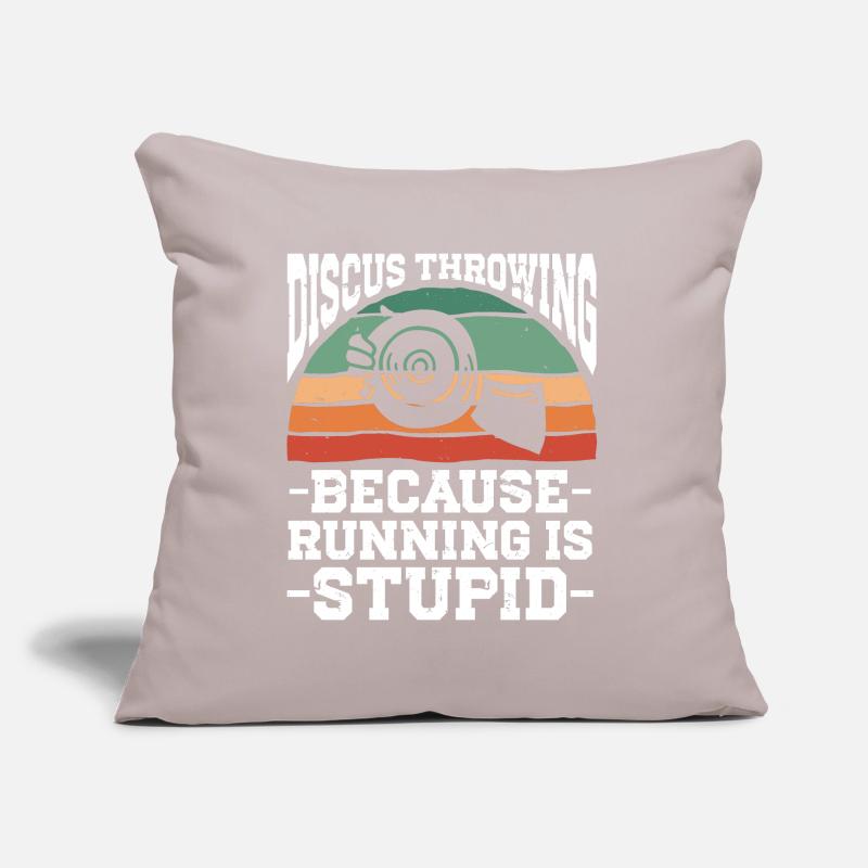 Diskuswerfer Leichtathletik Diskuswerfen Sofakissen mit Füllung 45 x 45 cm