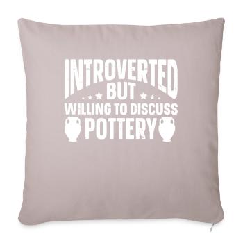 Cadeaux amusants pour les introvertis - Coussin et housse de 45 x 45 cm - taupe clair - Devant