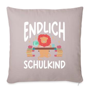 School 1st Grade - Sofa pillow with filling 45cm x 45cm - light taupe - Front