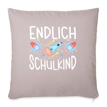 School 1. Grade - Sofakissen mit Füllung 45 x 45 cm - helles Taupe - Vorne