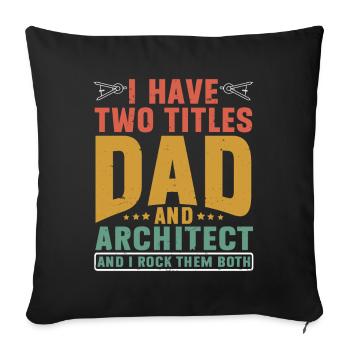 Architecte Architecture - Coussin et housse de 45 x 45 cm - noir - Devant
