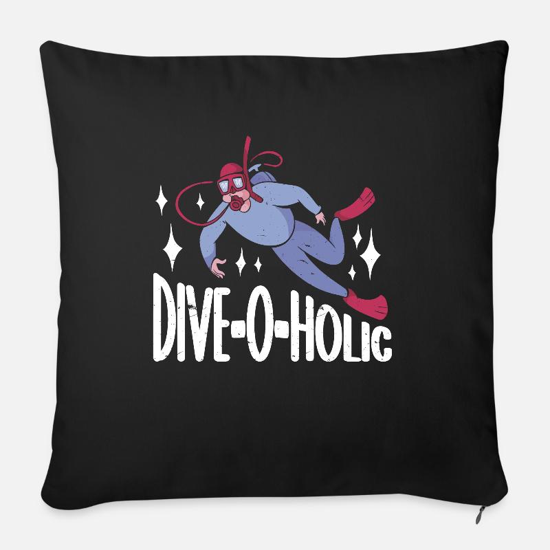 Scuba Diving Diver - Sofakissen mit Füllung 45 x 45 cm - Schwarz