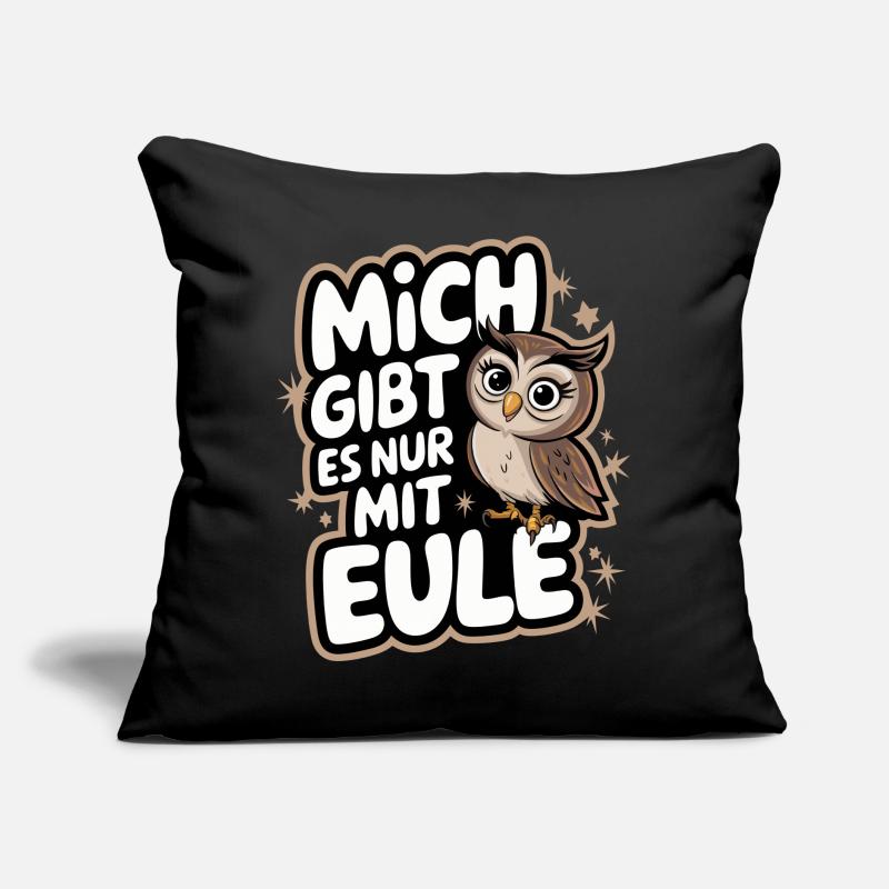 Nachteule Eule Eulen Vogel Sofakissen mit Füllung 45 x 45 cm