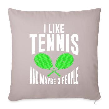 Joueur de tennis - Coussin et housse de 45 x 45 cm - taupe clair - Devant