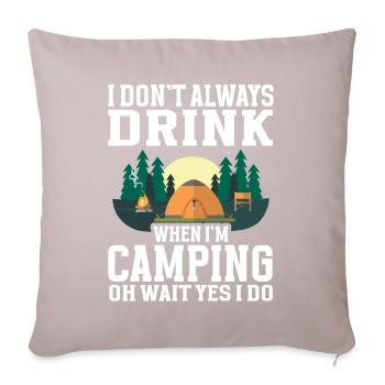 Camping Feu de camp Camper - Coussin et housse de 45 x 45 cm - taupe clair - Devant