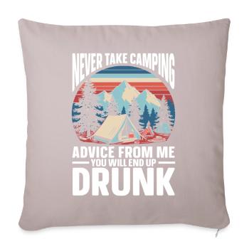 Camping Feu de camp Camper - Coussin et housse de 45 x 45 cm - taupe clair - Devant