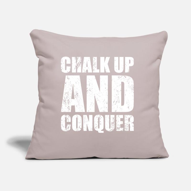 Boulderer Chalk Up et Conquer Bloc Coussin et housse de 45 x 45 cm