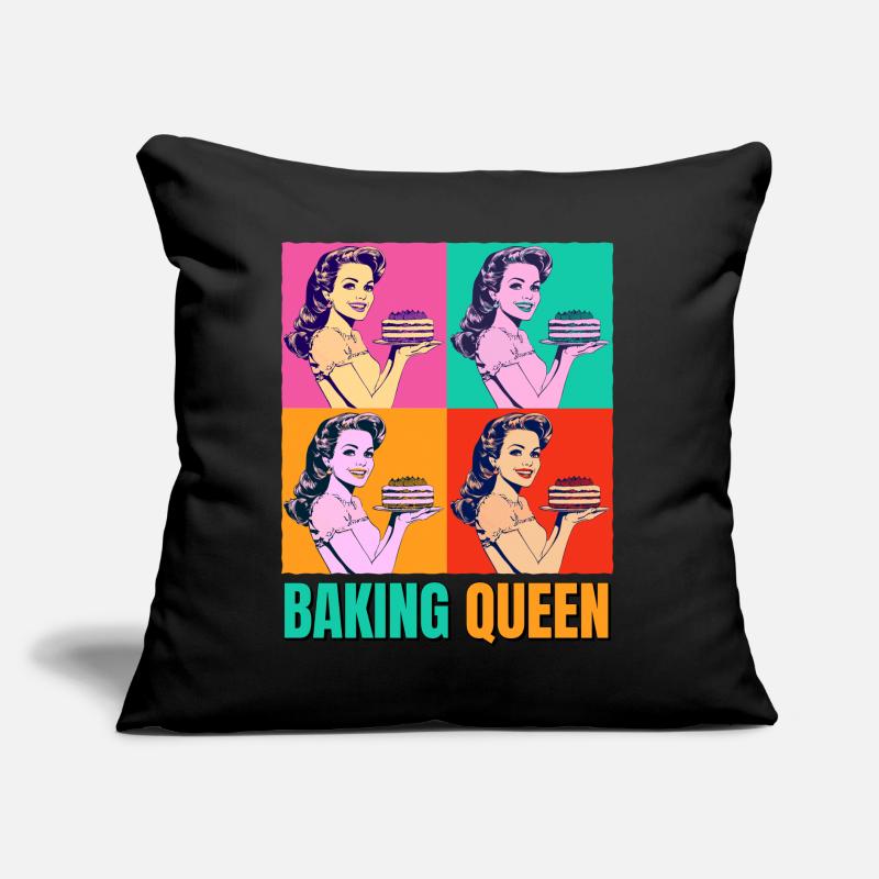 Baking Cake Baking Queen Baking Fairy Baker Pop Art Sofa pillow with filling 45cm x 45cm
