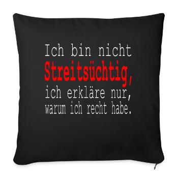Sarkasmus Ironie Sarkastische Sprüche - Sofakissen mit Füllung 45 x 45 cm - Schwarz - Vorne