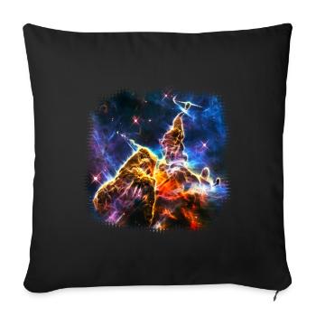 Mystic Mountain, Carina Nebula, Space, Galaxy, - Coussin et housse de 45 x 45 cm - noir - Devant