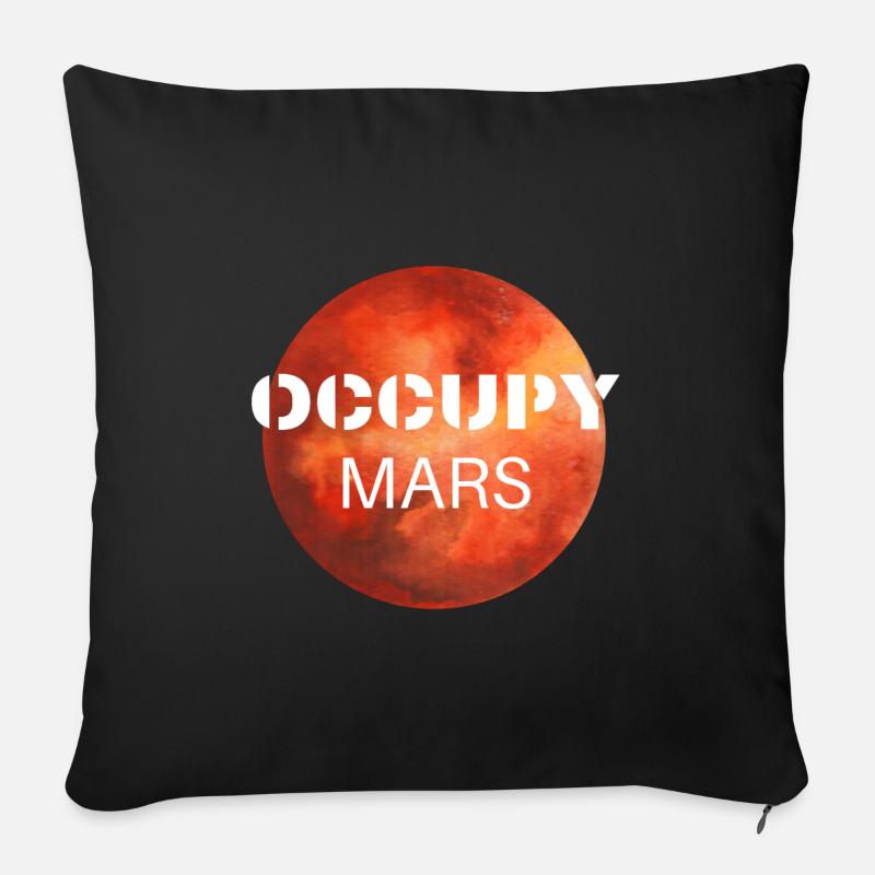 Mars besetzen - Sofakissen mit Füllung 45 x 45 cm - Schwarz