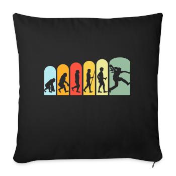 Boßeln Evolution Women Friesland Bosseln Emsland - Sofa pillow with filling 45cm x 45cm - black - Front