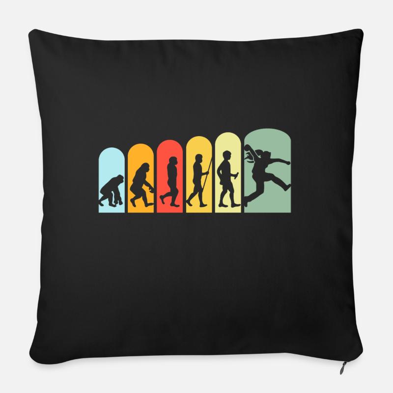 Boßeln Evolution Femmes Frise Bosseln Emsland - Coussin et housse de 45 x 45 cm - noir