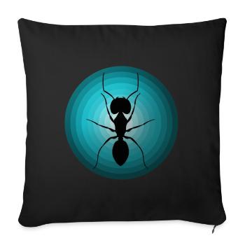 Ants - Sofa pillow with filling 45cm x 45cm - black - Front