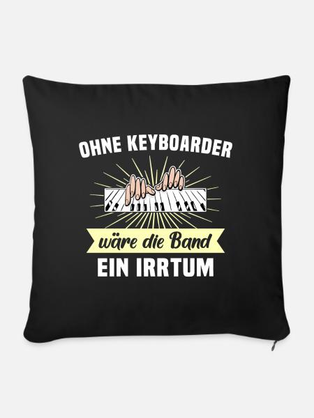 Keyboard Musiker Keyboarder Geschenk Band - Sofakissen mit Füllung 45 x 45 cm - Schwarz