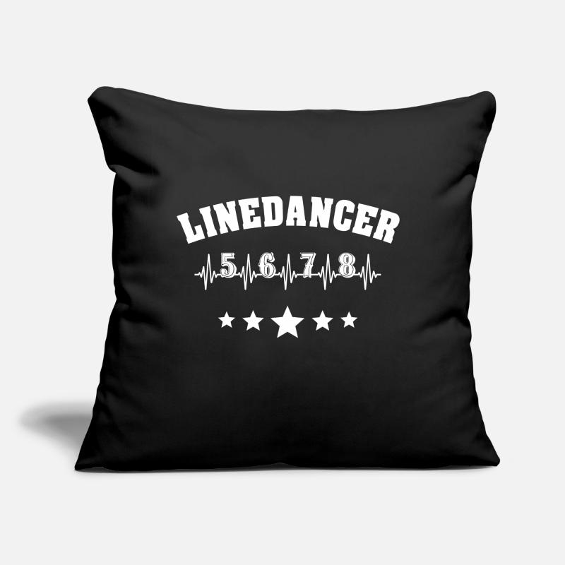 Linedancer Line dance Linedancing EKG Sofakissen mit Füllung 45 x 45 cm