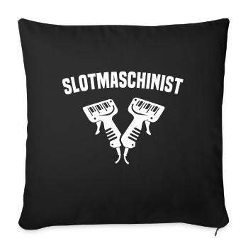 Slotcar Slotracing Slotcars Slotmaschinist - Sofakissen mit Füllung 45 x 45 cm - Schwarz - Vorne