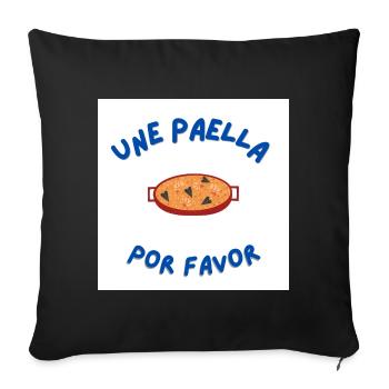 Une paella por favor - Sofa pillow with filling 45cm x 45cm - black - Front