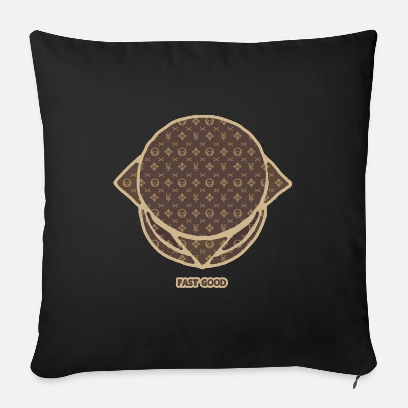 Schnell gut - Luxus Burger - Sofakissen mit Füllung 45 x 45 cm - Schwarz