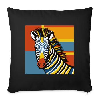 Zebra in Pop Art - Sofakissen mit Füllung 45 x 45 cm - Schwarz - Vorne