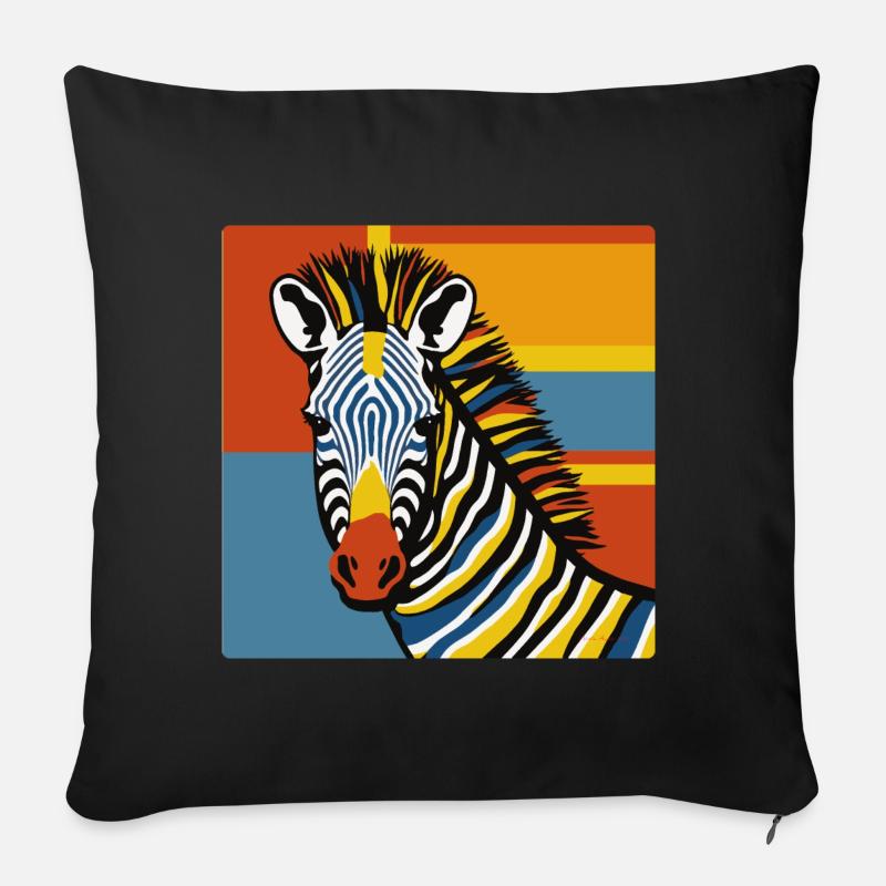 Zebra in Pop Art - Sofakissen mit Füllung 45 x 45 cm - Schwarz
