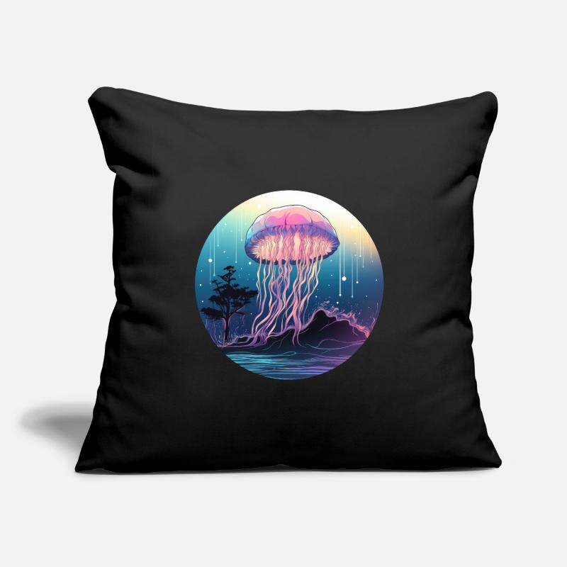 Jellyfish Sofa pillow with filling 45cm x 45cm