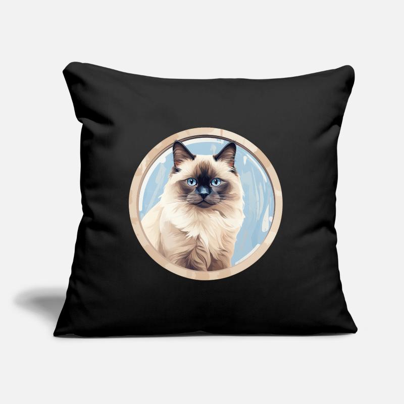 Chat birman Coussin et housse de 45 x 45 cm