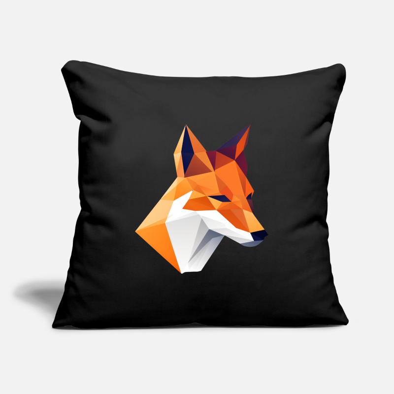 Fox Head Low Poly Logo Design Sofa pillow with filling 45cm x 45cm