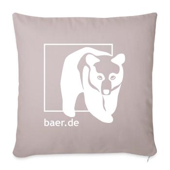 baer.de LOGO - Sofa pillow with filling 45cm x 45cm - light taupe - Front