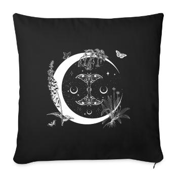 Mond Motte Schmetterling - Sofakissen mit Füllung 45 x 45 cm - Schwarz - Vorne