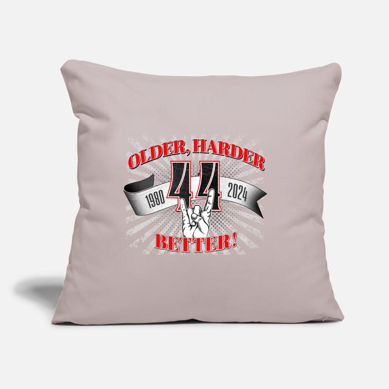 44. Geburtstag eines Metalfan oder Motorradfahrer Sofakissen mit Füllung 45 x 45 cm