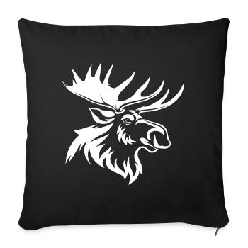 Elch - Sofakissen mit Füllung 45 x 45 cm - Schwarz - Vorne