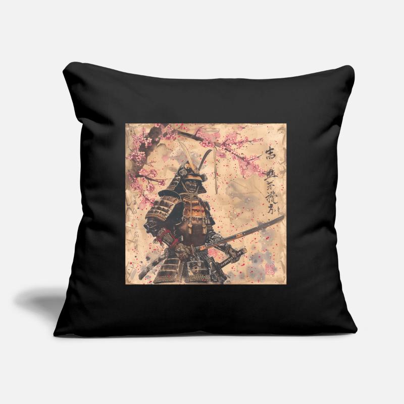 Japanese, Samurai, Cherry Blossom, Art, Ukiyo-E Sofa pillow with filling 45cm x 45cm
