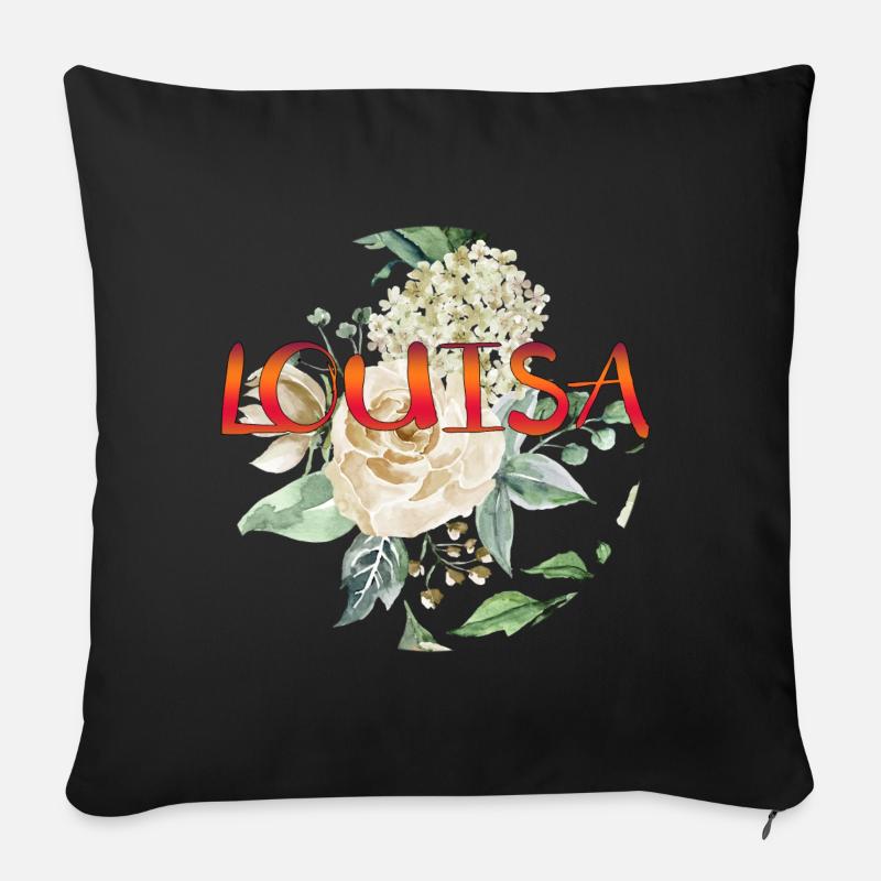 Louisa - Sofakissen mit Füllung 45 x 45 cm - Schwarz